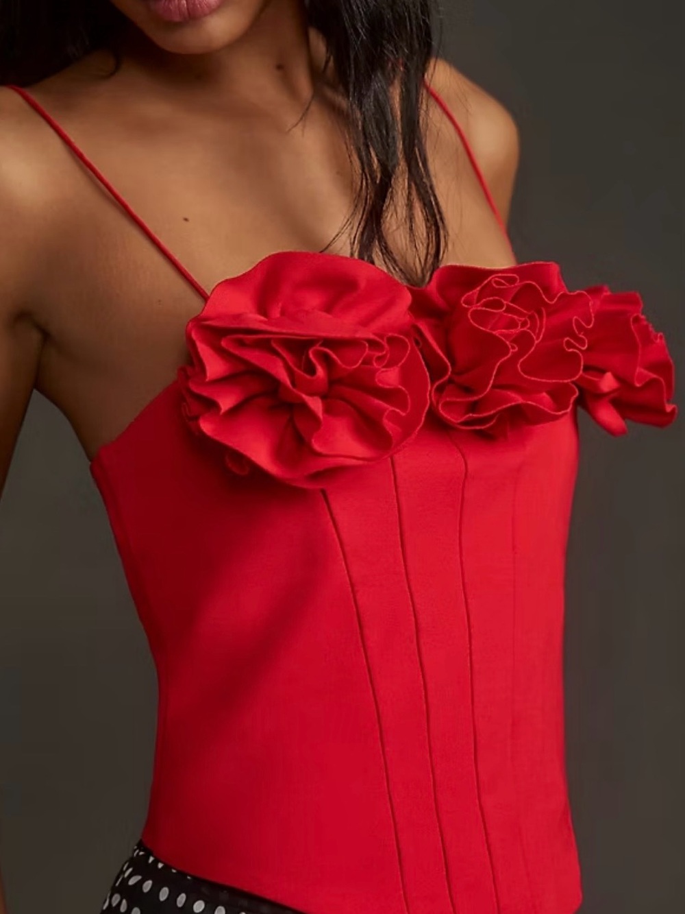 Anthropologie Floral Corset Top